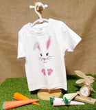 Easter Pink Face Bunny T-shirt (size 2-3)