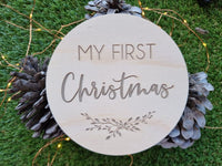 My First Christmas Wooden Plaques