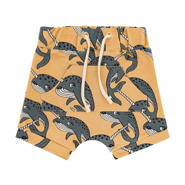 Narwhal Yellow Shorts