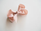 Nude Small Piggy Tail Clip Bow Pair