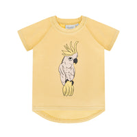 Cockatoo Parrot Ecru Pale Yellow T-Shirt (only 1 left)