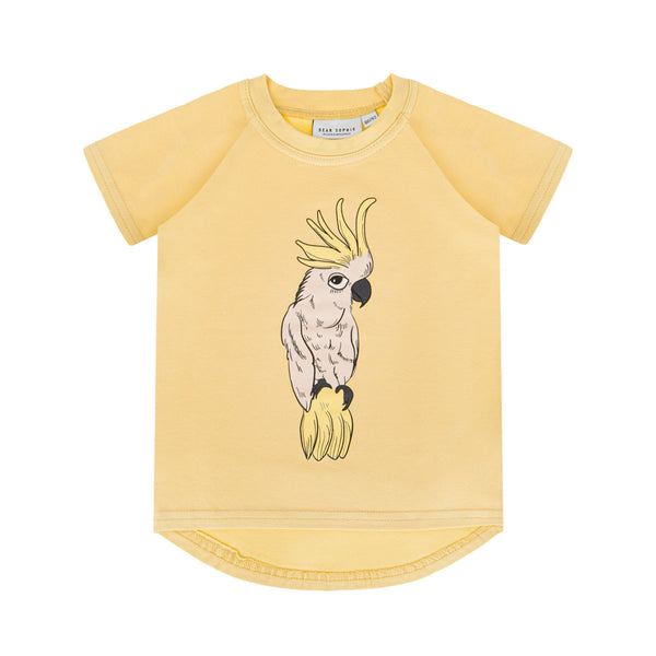 Cockatoo Parrot Ecru Pale Yellow T-Shirt (only 1 left)